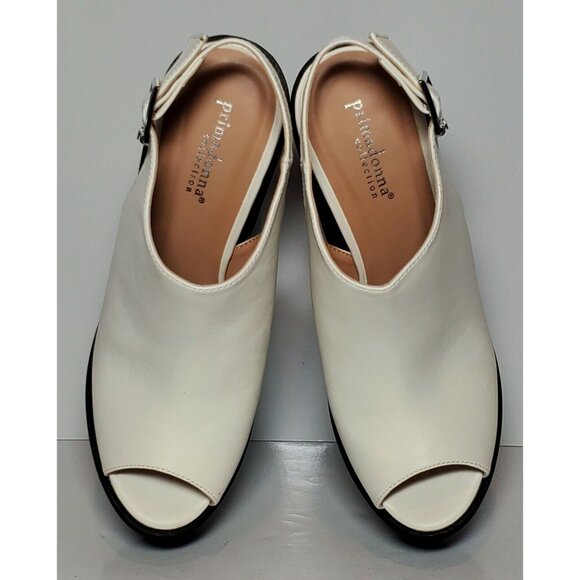 PRIMADONNA COLLECTION WOMEN EURO SIZE 36 PLATFORM OPEN BACK WHITE 05555 ECP - Picture 4 of 12